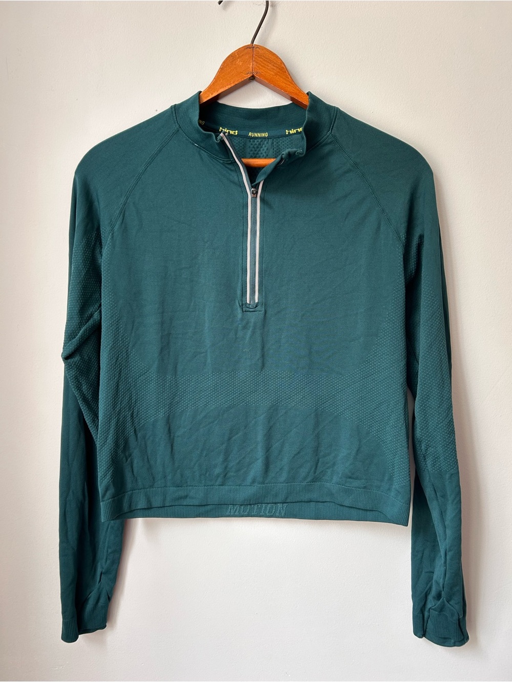 Hind‎ Shirt Womens XS Long Sleeve Lightweight Stretch Running Workout 1/4 Zip